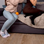 Pic of Naughty MILF having fun scissoring a steamy hot teeny babe