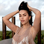 Pic of Claudia Tihan Busty Brunette on a Rooftop - AllNude.Pics Gallery