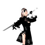 Pic of Eva Elfie strips out of her Nier-Automata outfits