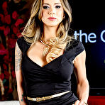 Pic of Hard cock is stuck deeply in butt hole between the stockings legs of Nadia Styles