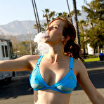 Pic of Kayla Coyote in a Blue Bikini