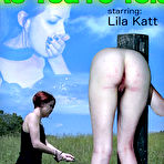 Pic of SexPreviews - Lila Katt is cuffed in chains dungeon bound her shaved pussy exposed and toyed
