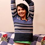 Pic of Abigail at AllTeenStars.com-Adorable Abigail taking off many layers of clothes