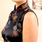 Pic of Paige F Round Ass Blonde in Tan Stockings