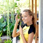 Pic of Cute Teen CloverQ Stripping Outdoor
