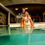 Pic of Two old and young lesbians lick eachother at the swimming pool