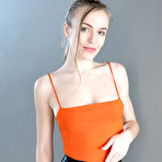 Pic of Aislin Takes off her Leather Miniskirt