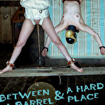 Pic of SexPreviews - Calico Slave is bound masked and fixed in dungeon on old mattress her ass toyed