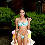 Pic of Rachel Rivers toying her tight ass and pissing on the patio | Erotic Beauties