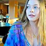 Pic of Naughty blonde Aurielle Summers plays with a hula hool and gradually strips