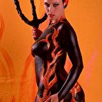 Pic of Halloween Vampire Zombie Devil Body Paint she gets crazy ..