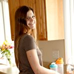 Pic of 
	  Aubrey Snow flashes her tits in kitchen | Sexy-Models.Net