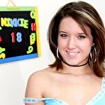 Pic of Dark haired chick Nikkie Vixon gets her sweet teen mouth fucked from your point of view