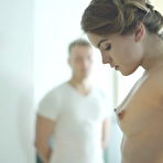 Pic of Absolutely gorgeous brunette hopes to get a massage, ends up fucking her masseur