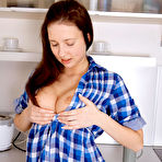 Pic of Playful brunette chick Ivanna Karups is flashing her wonderful looking titties