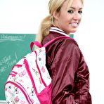 Pic of Slutty fair haired school chick Victoria White gets humped on the teacher's desk