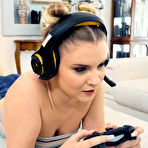 Pic of Harlow West interrupts gaming to take her stepdad's joystick up her ass