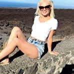 Pic of Elsa Jean spreads her pretty pink pussy.