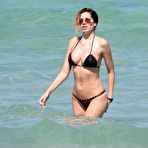 Pic of Aida Yespica pussylips in black bikini