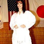 Pic of Saucy brunette chick Jezebelle Bond uncovering the beautiful naked treasures