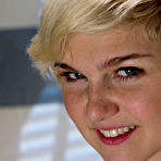 Pic of Short haired blonde Chloe Camilla gets her butthole dildoed by fucking machine