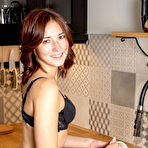 Pic of Mina masturbating with kitchen faucet and spreading shaved pussy | Erotic Beauties