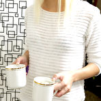 Pic of Hot blonde Olivia takes a messy facial