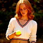 Pic of Gorgeous Svenja getting naked on a tennis court