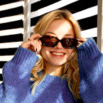 Pic of Nice blonde in clear lingerie posing naked on the bed