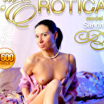 Pic of Sandra bare on the bed hiding with her thin shirt - AVErotica