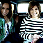 Pic of Three Horny Honeys Amber Rayne, Britney Stevens And Roma Share A Cock In The Backseat / DefineBabe.com