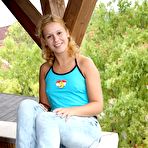 Pic of Hottest A horny teenage chick has fun with herself on a balcony by ShavedTeenGirls.com