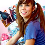 Pic of Hottest Brunette schoolgirl with pigtail exposes her sweet body by ShavedTeenGirls.com