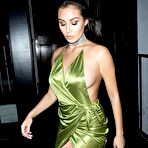 Pic of Chloe Goodman sideboob in short green dress