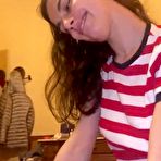 Pic of Amateur brunette cutie struggles to take his big dick - AmateurPorn