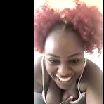 Pic of Attractive, ebony stunner has a hefty grin on her face, because she is about to jack