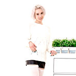 Pic of Beautiful teen Alice Klay loses her anal virginity opening legs in white opaques