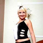 Pic of Blonde Chick Stripping Slowly - hairypussy.photos