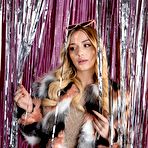 Pic of Milan Rose strips naked and reveals her busty body as a disco queen