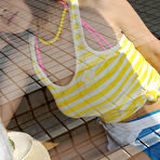 Pic of Yuka in Striped Socks and Panties by Idols69 | Erotic Beauties