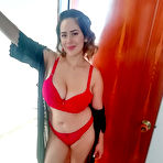 Pic of Inked Latina female Sofia Santana looses her large breasts during a POV hand-job | NakedWomenPhotos.net