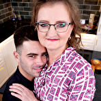 Pic of This bad boy is fucking horny shaved granny Violet C. in her own house - Mature.nl