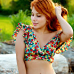 Pic of Marina Gold spreads wide and fingers her pussy to a powerful orgasm