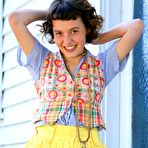 Pic of Adorable young lovely Mira undressing and teasing outside - Abby Winters Hairy