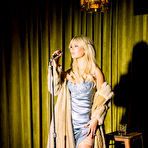 Pic of Hot blonde Ryan Hadarah shows off her puffy nipples and bubble butt in a bar