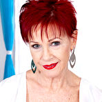 Pic of Old redhead Caroline Hamsel fellates and fucks a stud after he catches her masturbating &ndash; 60MILFs.com