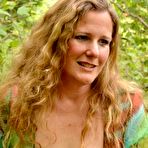 Pic of Big boobed mom Jade poses solo in the woods and fucks her cunt with dildo - NakedPics