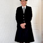 Pic of Skinny Milf dresses as a Police officer and then shows you her wet little cunt &ndash; Bare Milfs