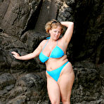 Pic of British exhibitionist gets out her huge tits on a public beach while been watched &ndash; Bare Milfs