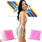 Pic of Elisa Santos gets her first double penetration with a messy creampie ending